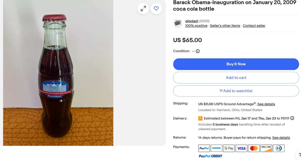 コカコーラが贈り物をしてトランプの歓心を得て、両手で持ってCEOと
